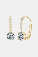 Interesting Sterling Silver 2 Carat Moissanite Earrings - MXSTUDIO.COM