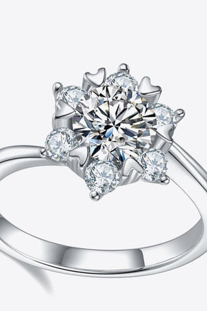 Intimate Surprise Zircon Accents 1 Carat Moissanite Ring - MXSTUDIO.COM