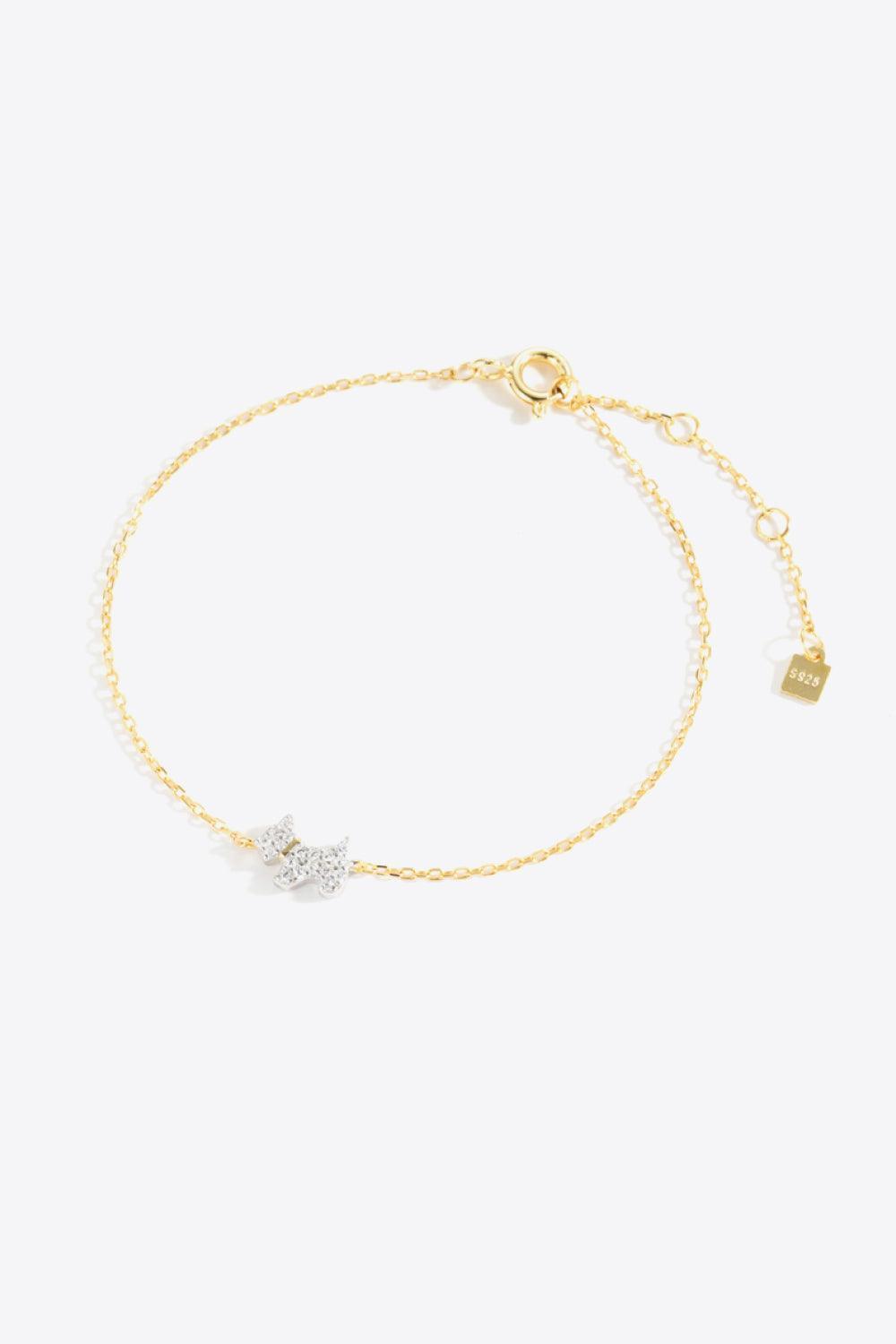 Intricate Puppy Zircon Gold Plated Bracelet - MXSTUDIO.COM