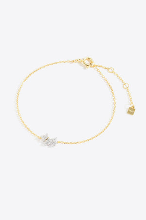 Intricate Puppy Zircon Gold Plated Bracelet - MXSTUDIO.COM