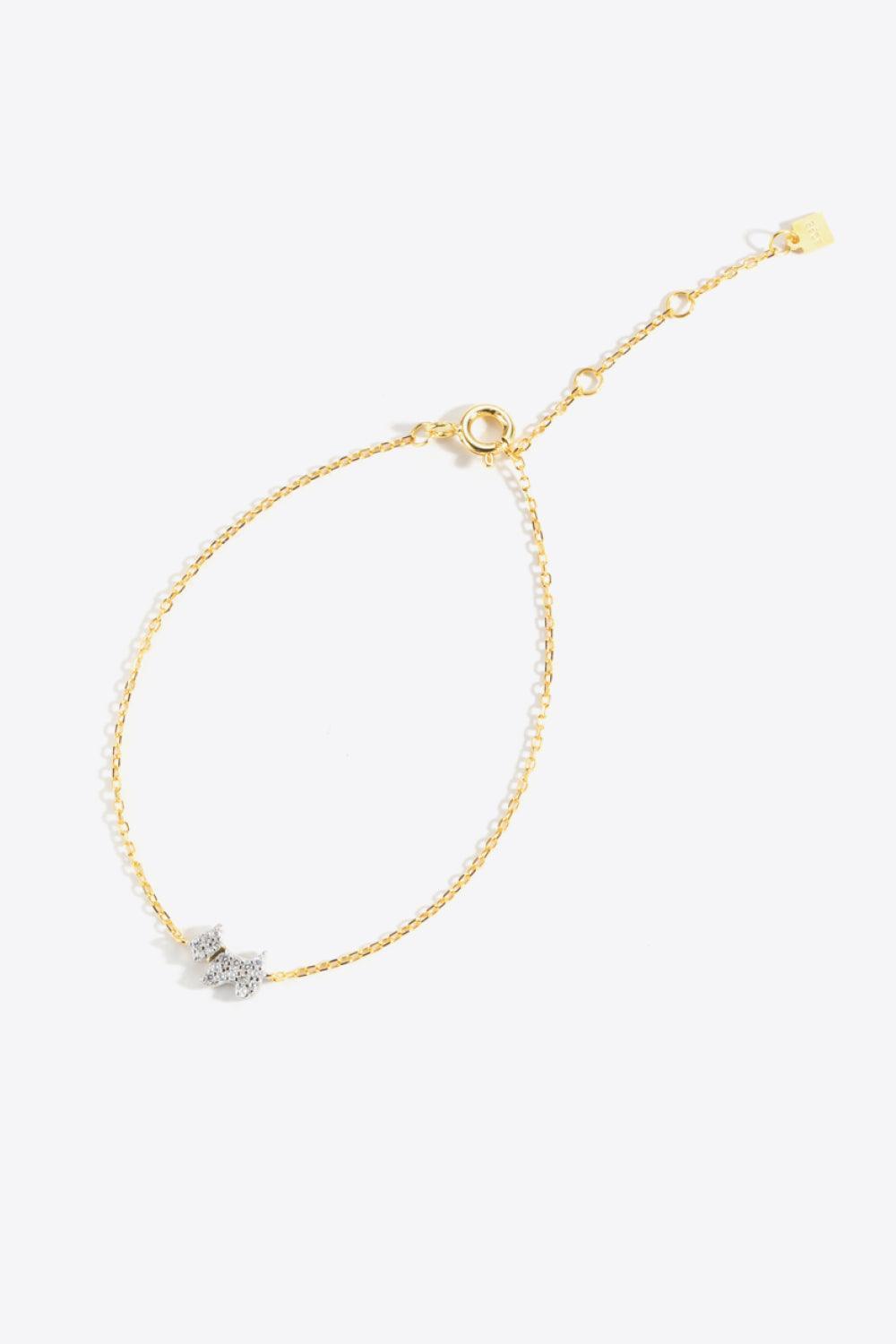 Intricate Puppy Zircon Gold Plated Bracelet - MXSTUDIO.COM