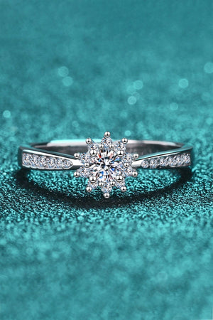 Intricate Snowflake Sterling Silver Moissanite Ring - MXSTUDIO.COM