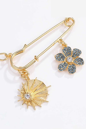 Intriguing Rhinestone Flower Box Chain Necklace - MXSTUDIO.COM