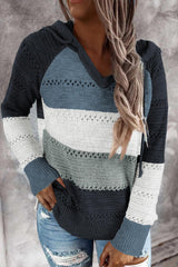 Invigorating Knitted Raglan Sleeve Hoodie - MXSTUDIO.COM