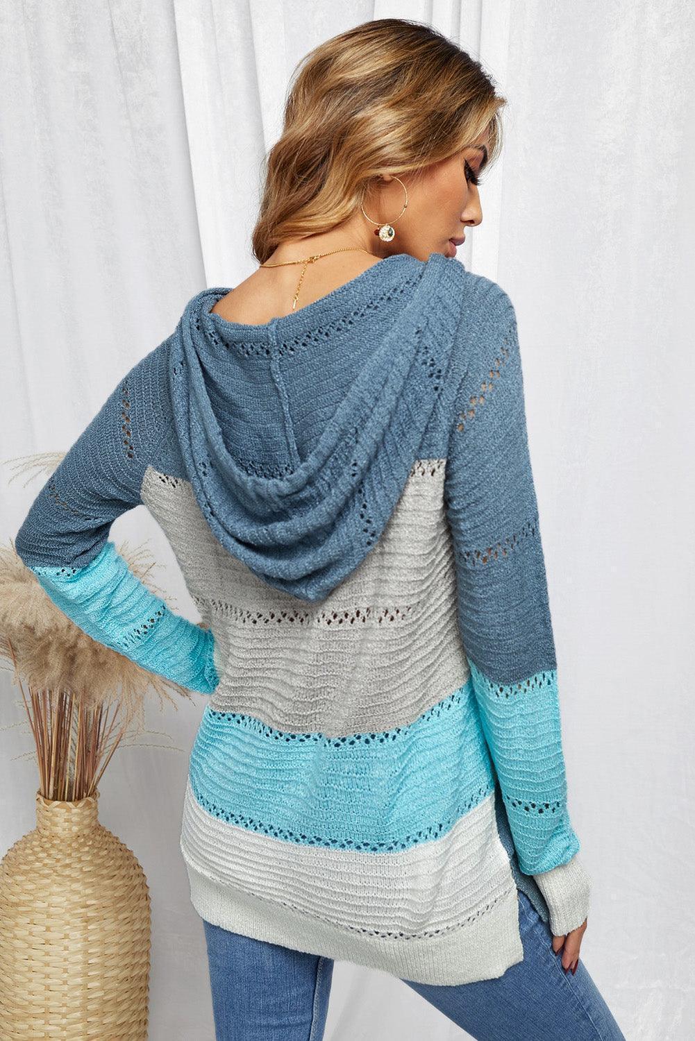 Invigorating Knitted Raglan Sleeve Hoodie - MXSTUDIO.COM