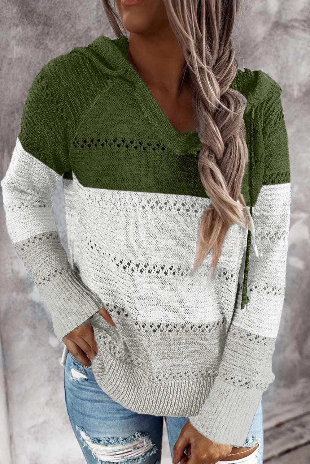 Invigorating Knitted Raglan Sleeve Hoodie - MXSTUDIO.COM