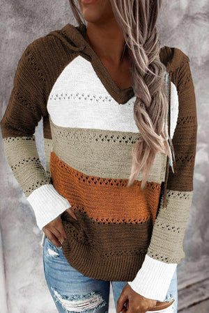 Invigorating Knitted Raglan Sleeve Hoodie - MXSTUDIO.COM