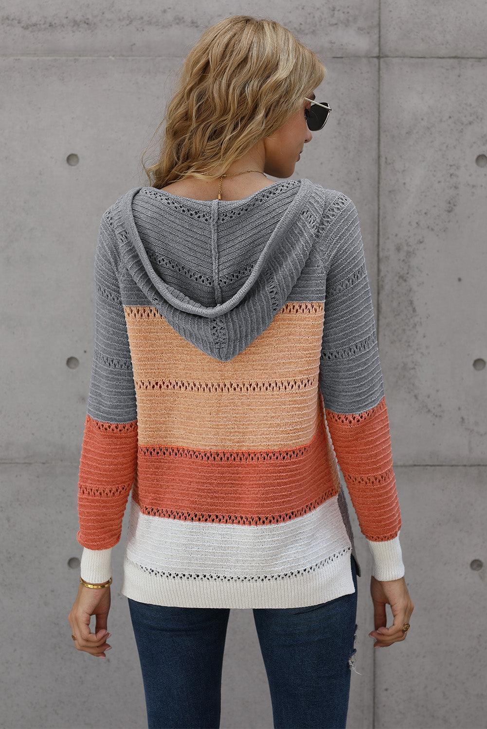 Invigorating Knitted Raglan Sleeve Hoodie - MXSTUDIO.COM