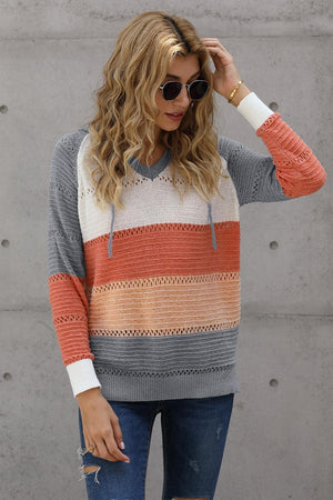 Invigorating Knitted Raglan Sleeve Hoodie - MXSTUDIO.COM