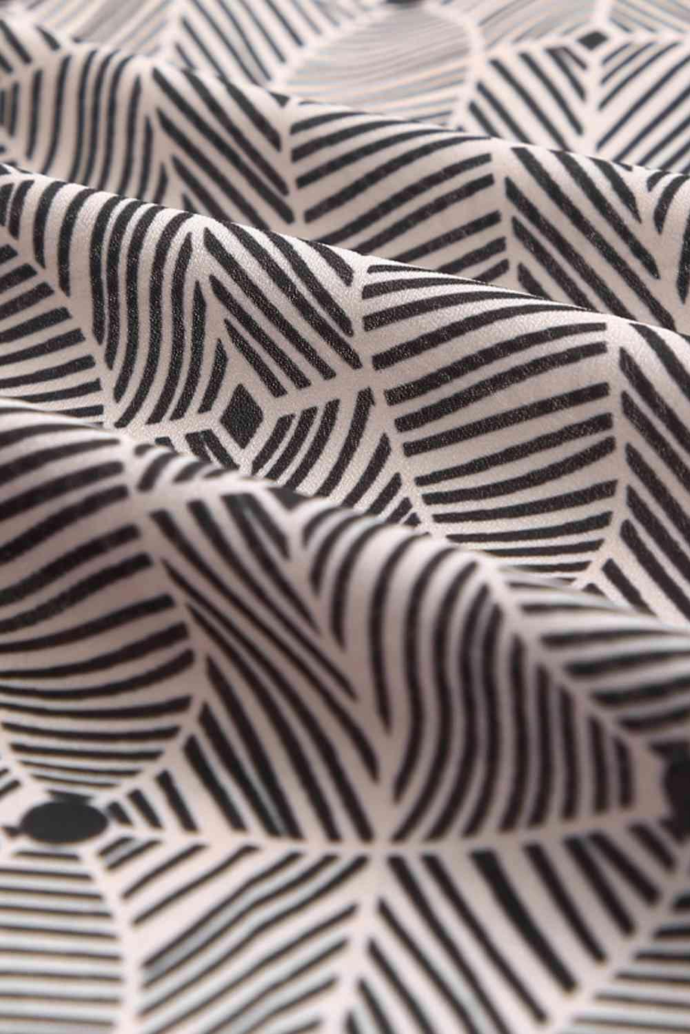 a close up of a black and white pattern