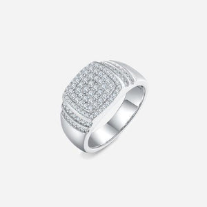 a white gold and diamond ring