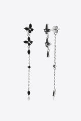 Irresistible Inlaid Zircon Sterling Silver Dangle Earrings - MXSTUDIO.COM