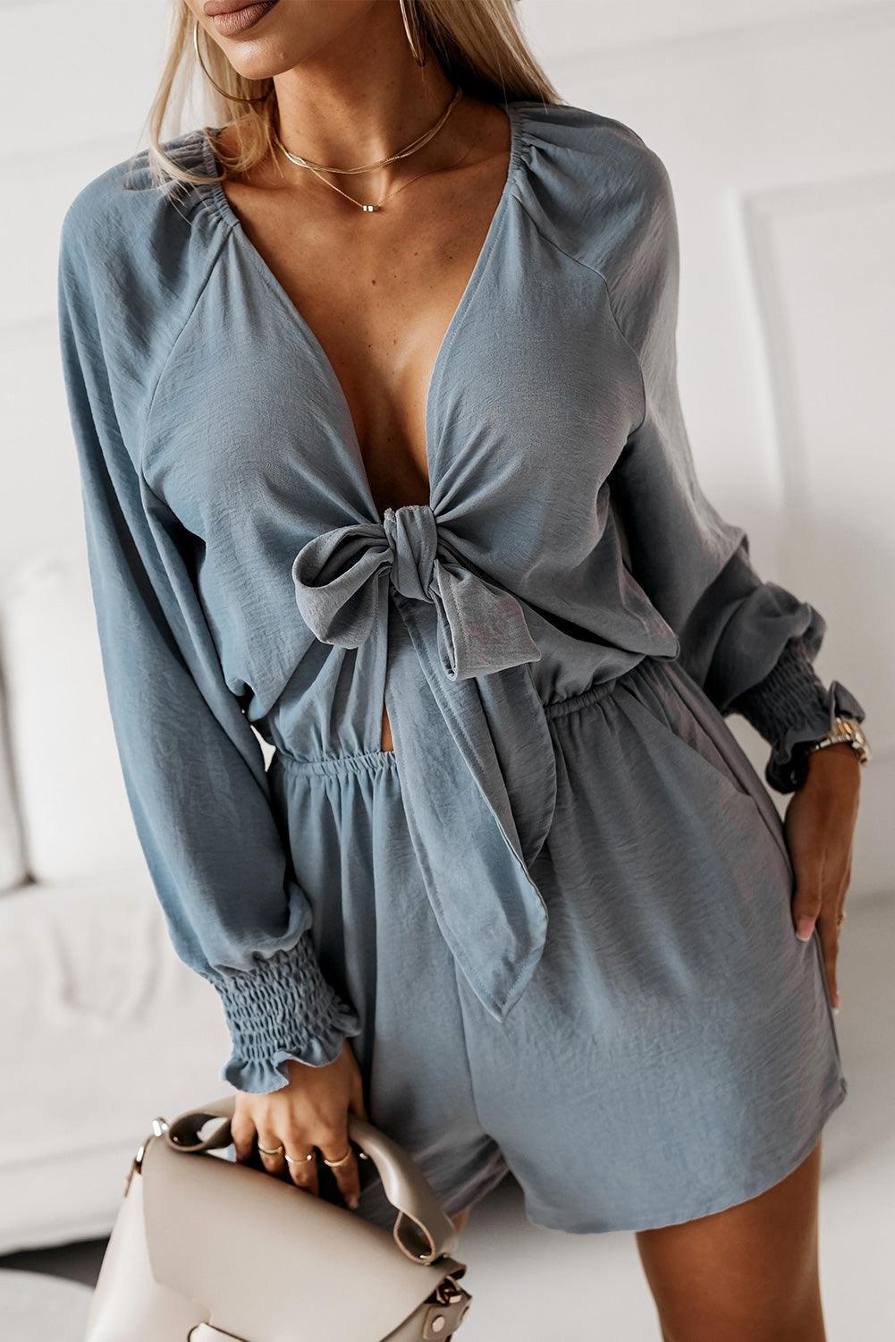 Irresistible Plunging Neckline Romper - MXSTUDIO.COM