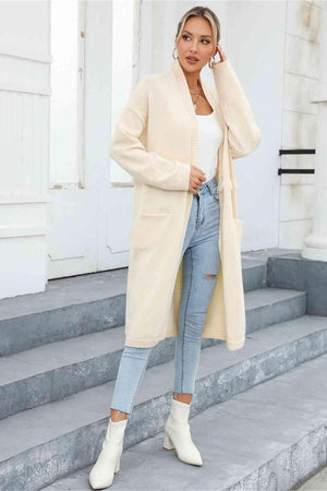 Irresistible Warmth Open Front Knit Duster Cardigan - MXSTUDIO.COM