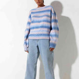 Jazzy Knit Pullover Gradient Sweater-MXSTUDIO.COM