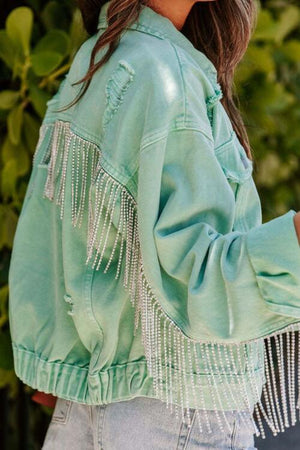 Jolly Embrace Rhinestone Fringe Jacket-MXSTUDIO.COM