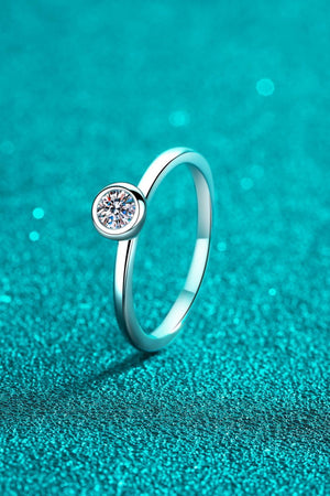 Jovial Sterling Silver Solitaire Moissanite Ring - MXSTUDIO.COM