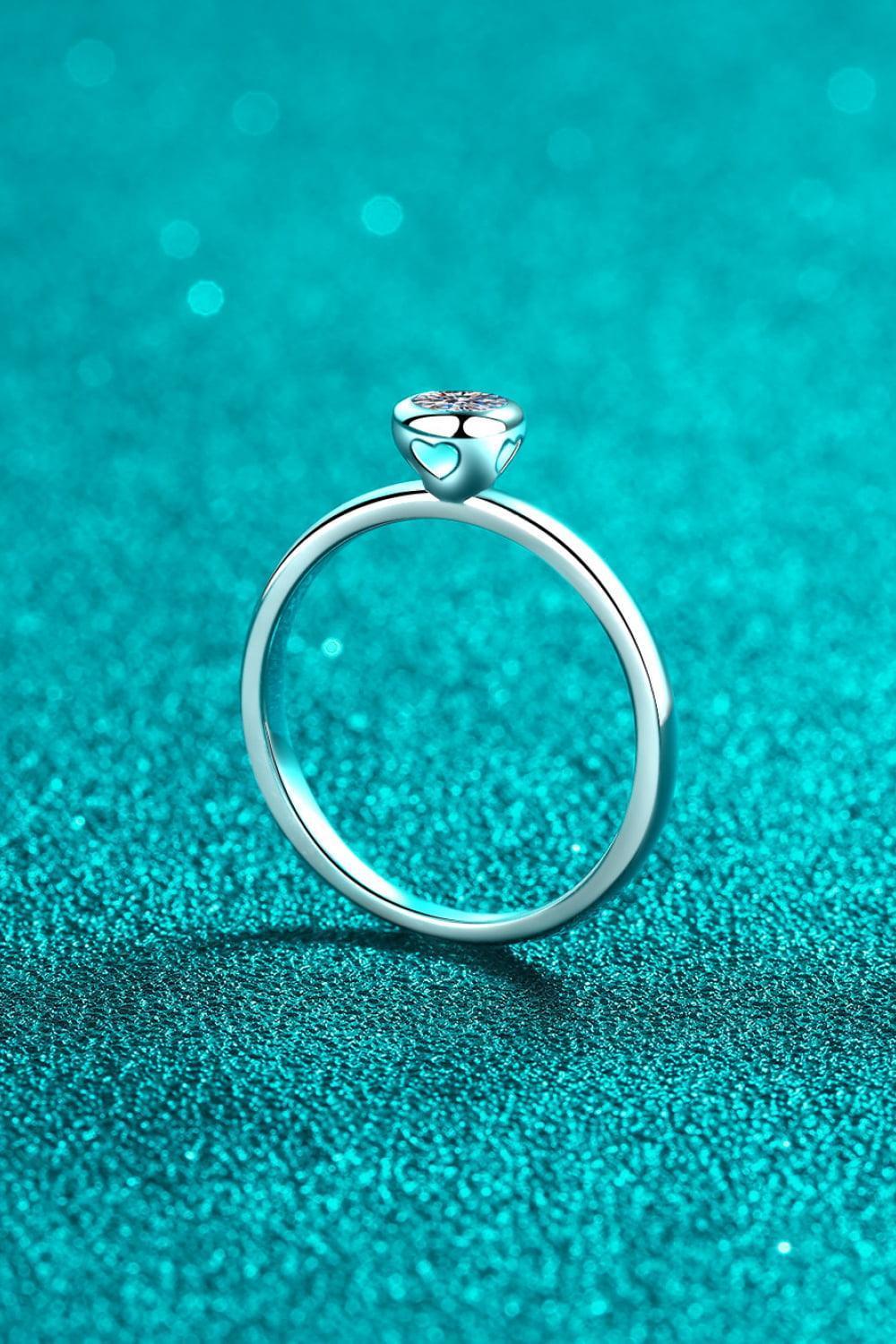 Jovial Sterling Silver Solitaire Moissanite Ring - MXSTUDIO.COM