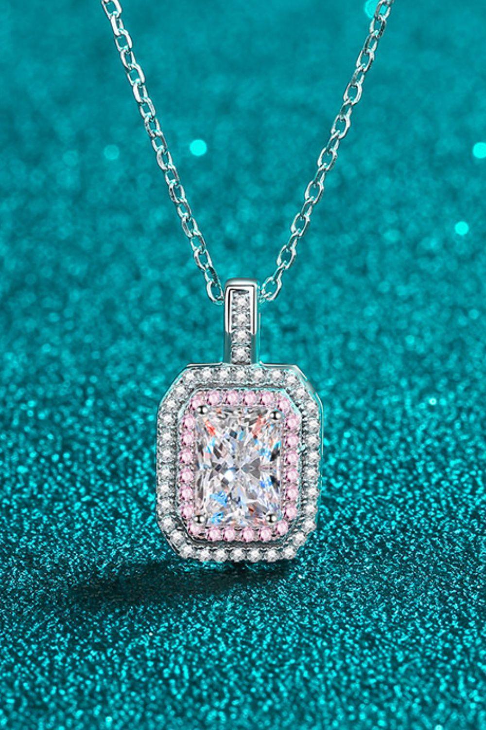 Jubilant 1 Carat Moissanite Necklace Womens - MXSTUDIO.COM