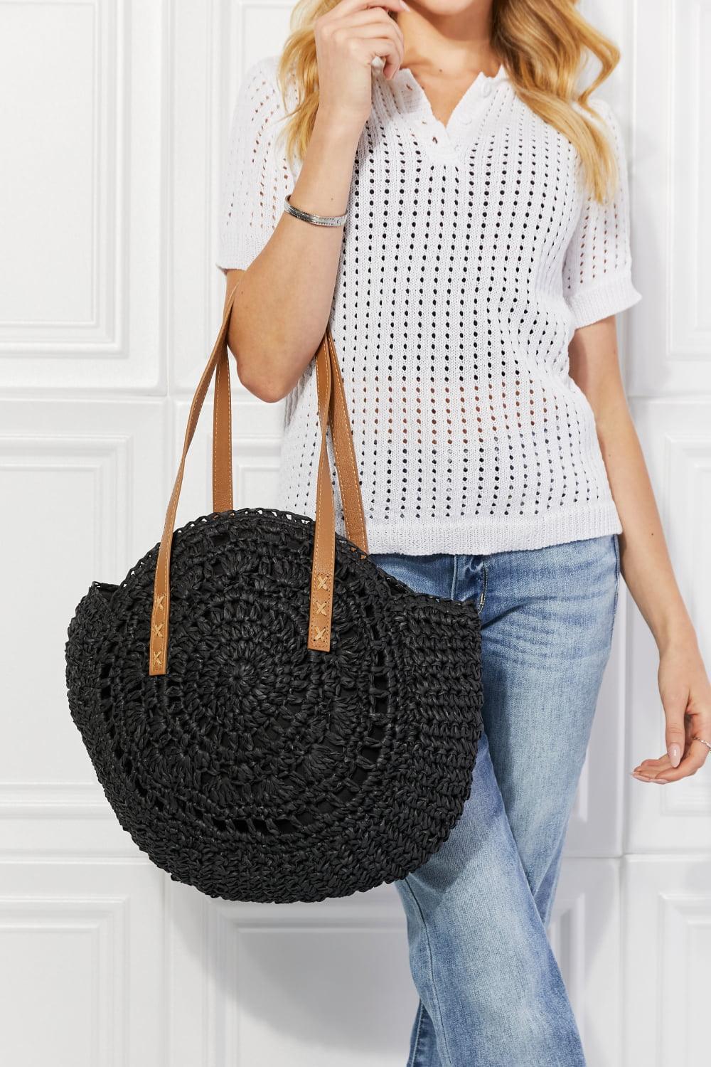 Justin Taylor Ageless Refinement Black Crochet Handbag - MXSTUDIO.COM