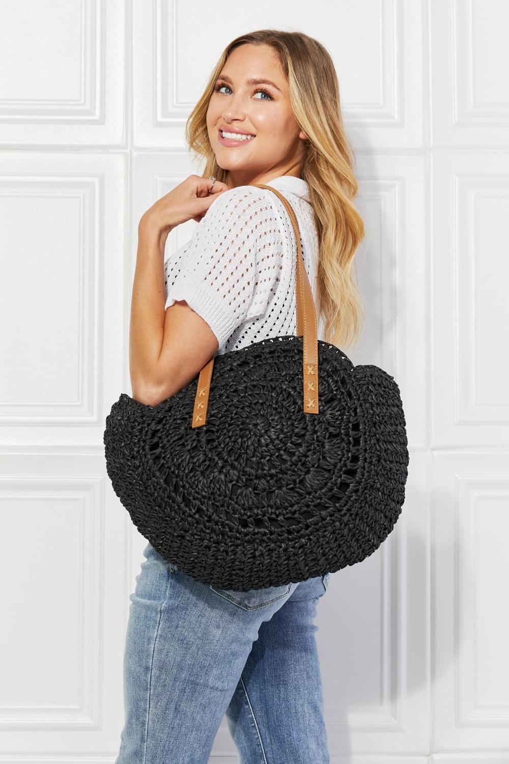 Justin Taylor Ageless Refinement Black Crochet Handbag - MXSTUDIO.COM