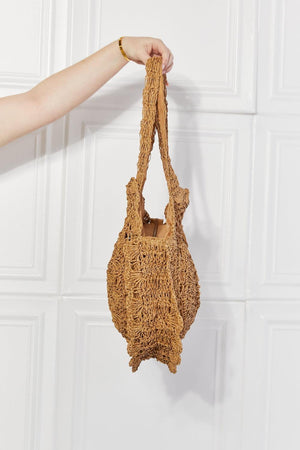 Justin Taylor Cylindrical Shape Straw Rattan Handbag - MXSTUDIO.COM