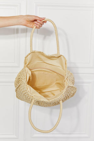 Justin Taylor Trendsetter Ivory Straw Rattan Handbag - MXSTUDIO.COM