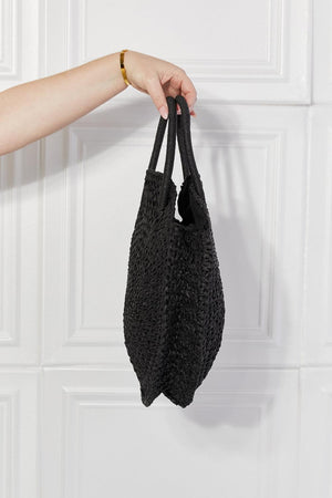 Justin Taylor Tropic Temptress Black Straw Rattan Handbag - MXSTUDIO.COM