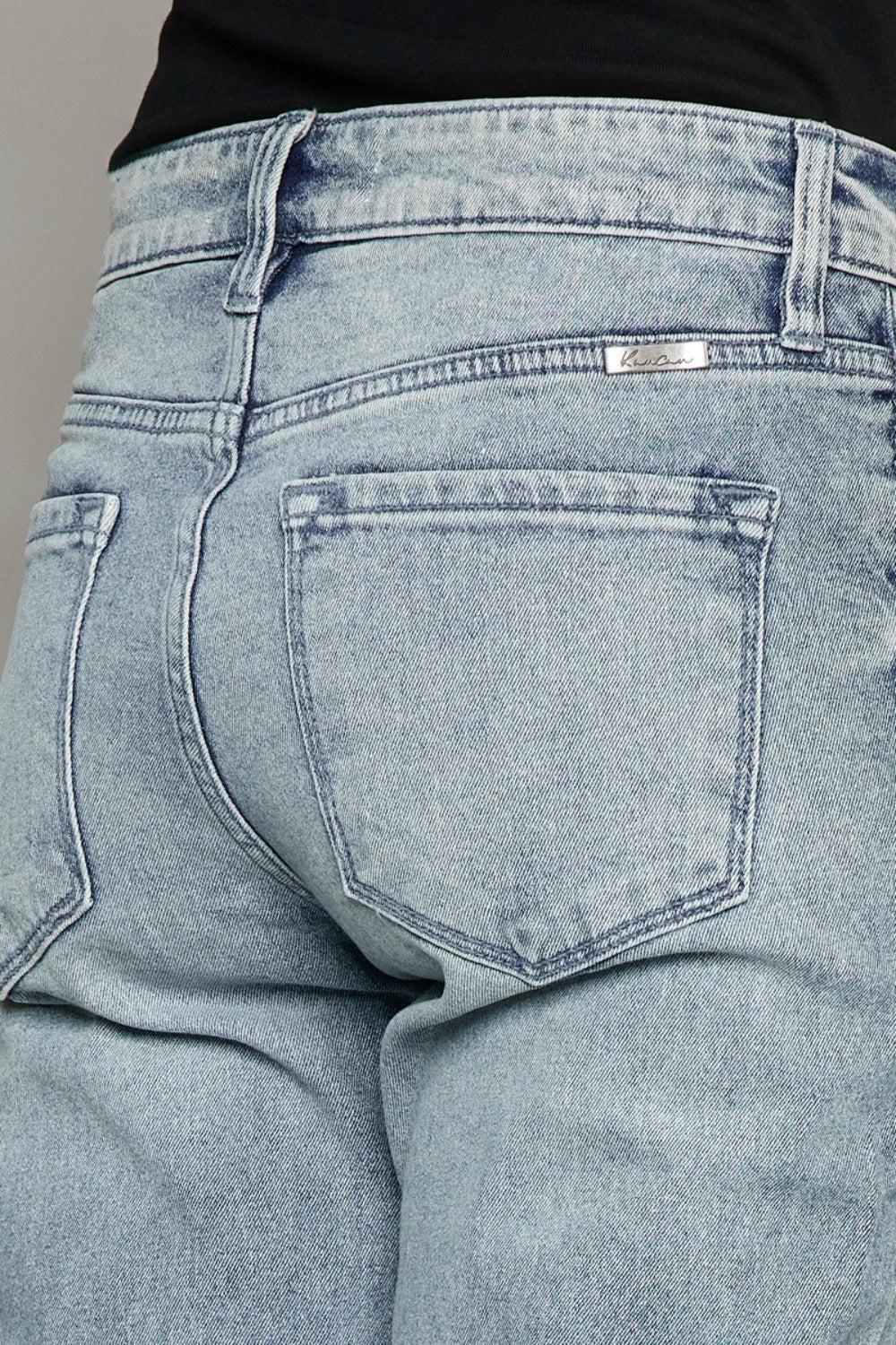 a close up of a person wearing jeans