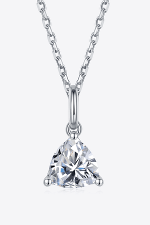 Keep Close Platinum Plated 1 Carat Moissanite Necklace - MXSTUDIO.COM