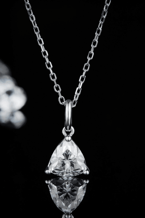 Keep Close Platinum Plated 1 Carat Moissanite Necklace - MXSTUDIO.COM