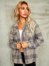 Keep Cool Button Down Plaid Jacket-MXSTUDIO.COM