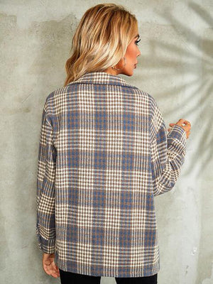 Keep Cool Button Down Plaid Jacket-MXSTUDIO.COM