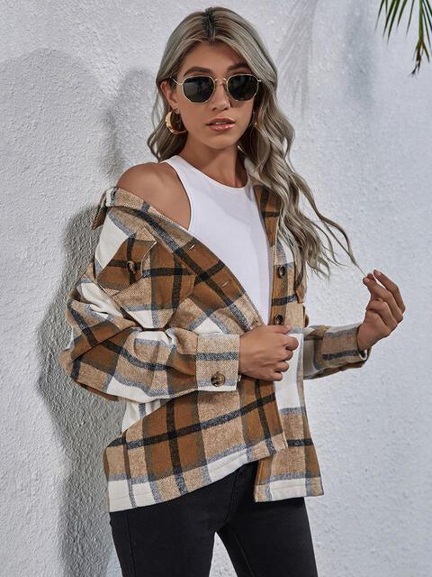 Keep Cool Button Down Plaid Jacket-MXSTUDIO.COM