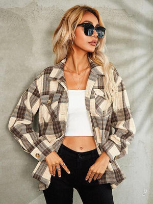 Keep Cool Button Down Plaid Jacket-MXSTUDIO.COM