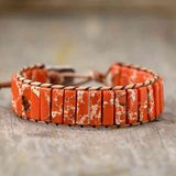 Keep In Touch Orange Natural Stone Bracelet-MXSTUDIO.COM