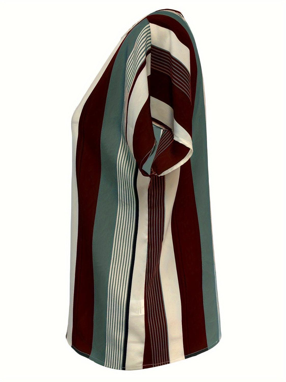 a red, white, and blue striped tie on a white background