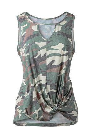 Keep It Cool Cutout Camouflage Tank Top - MXSTUDIO.COM