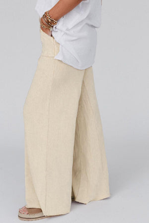 Keep It Cool Drawstring Wide Leg Pants With Pockets - MXSTUDIO.COM