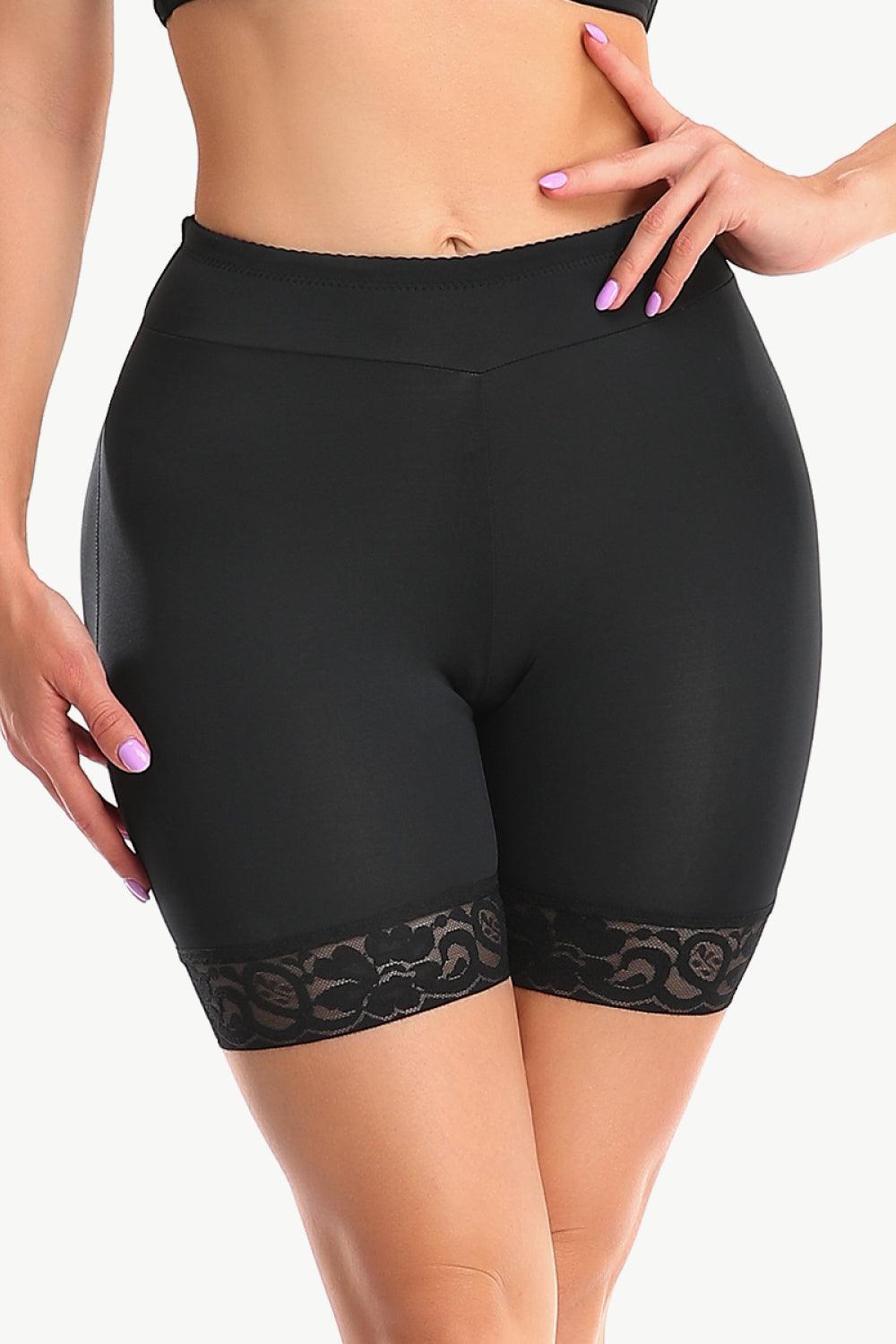 Lace Trim Butt Lifter Pull-On Shaping Shorts - MXSTUDIO.COM