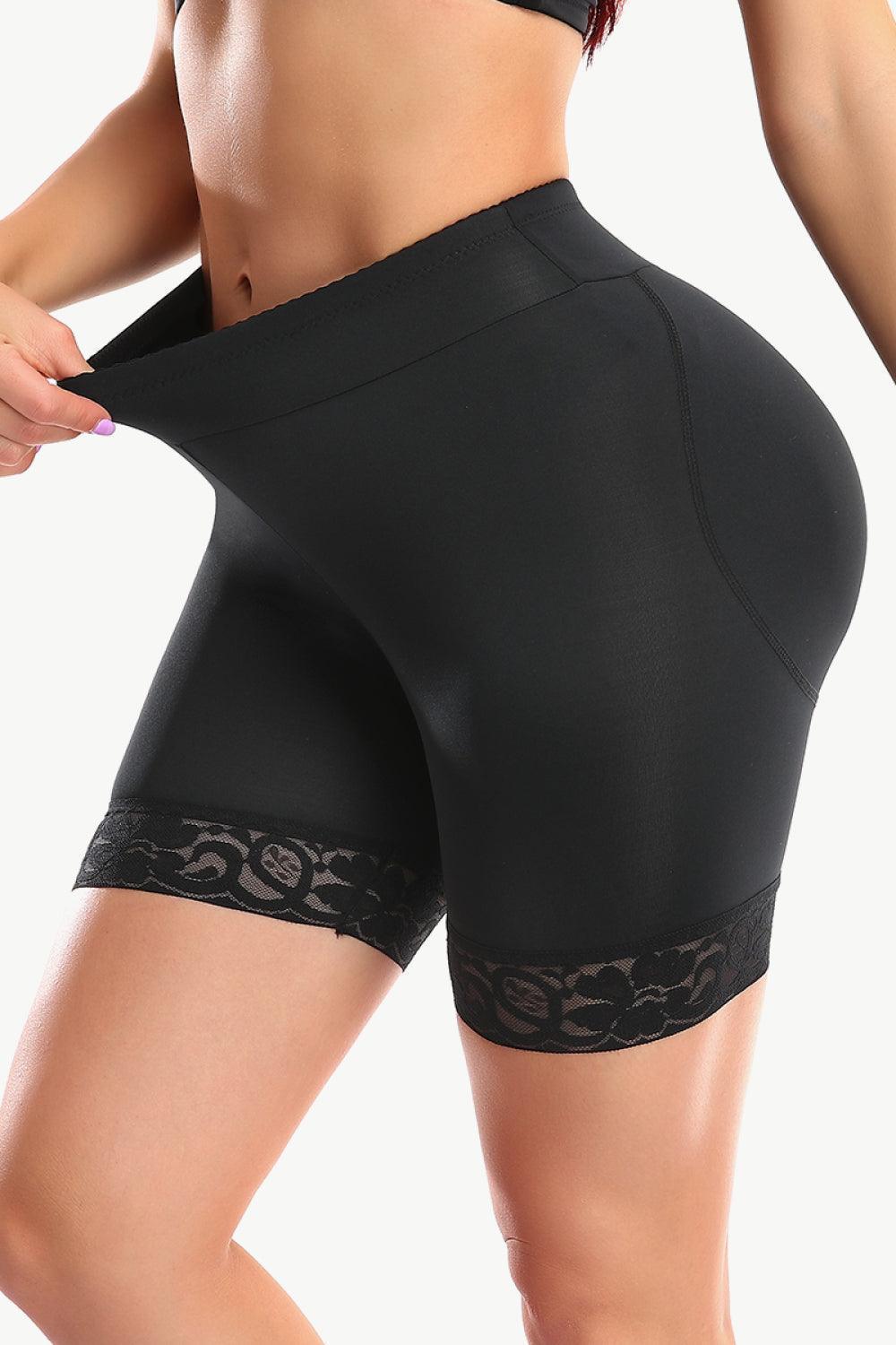 Lace Trim Butt Lifter Pull-On Shaping Shorts - MXSTUDIO.COM