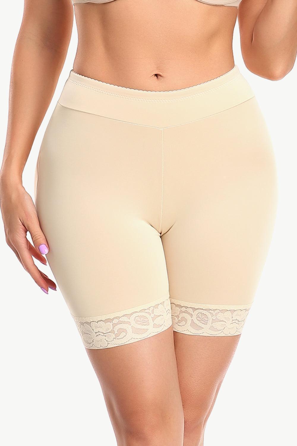 Lace Trim Butt Lifter Pull-On Shaping Shorts - MXSTUDIO.COM