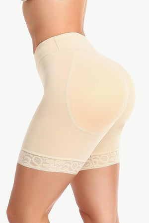 Lace Trim Butt Lifter Pull-On Shaping Shorts - MXSTUDIO.COM
