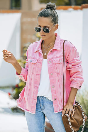 Lady Boss Distressed Denim Jacket - MXSTUDIO.COM