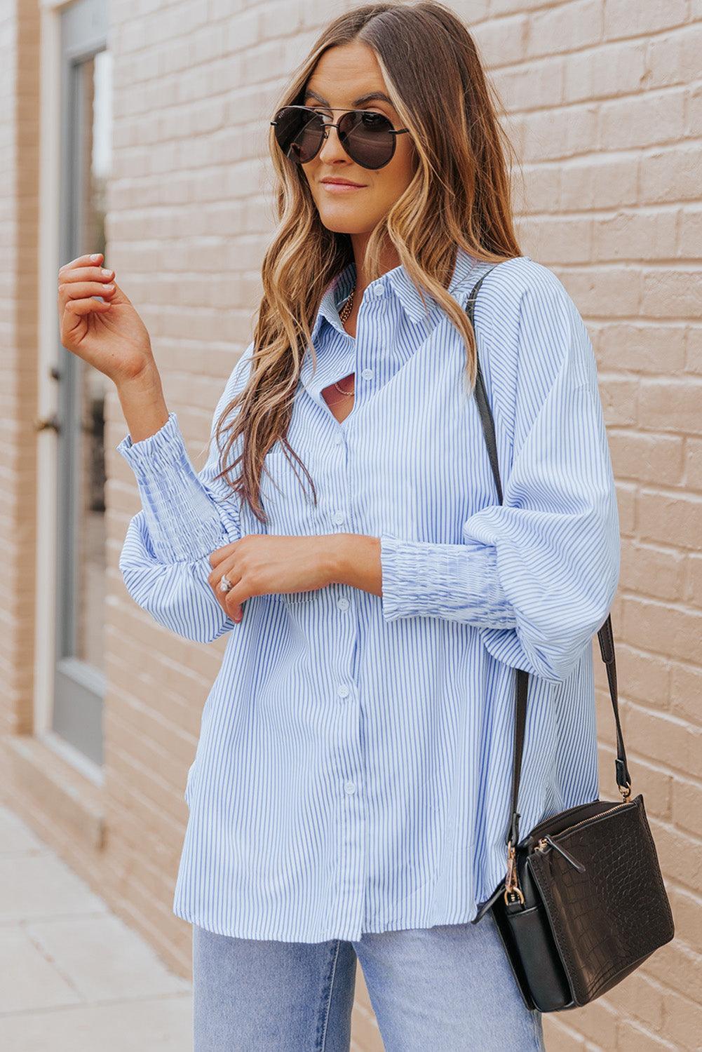 Laid-Back Life Long Sleeve Button Down Shirt - MXSTUDIO.COM