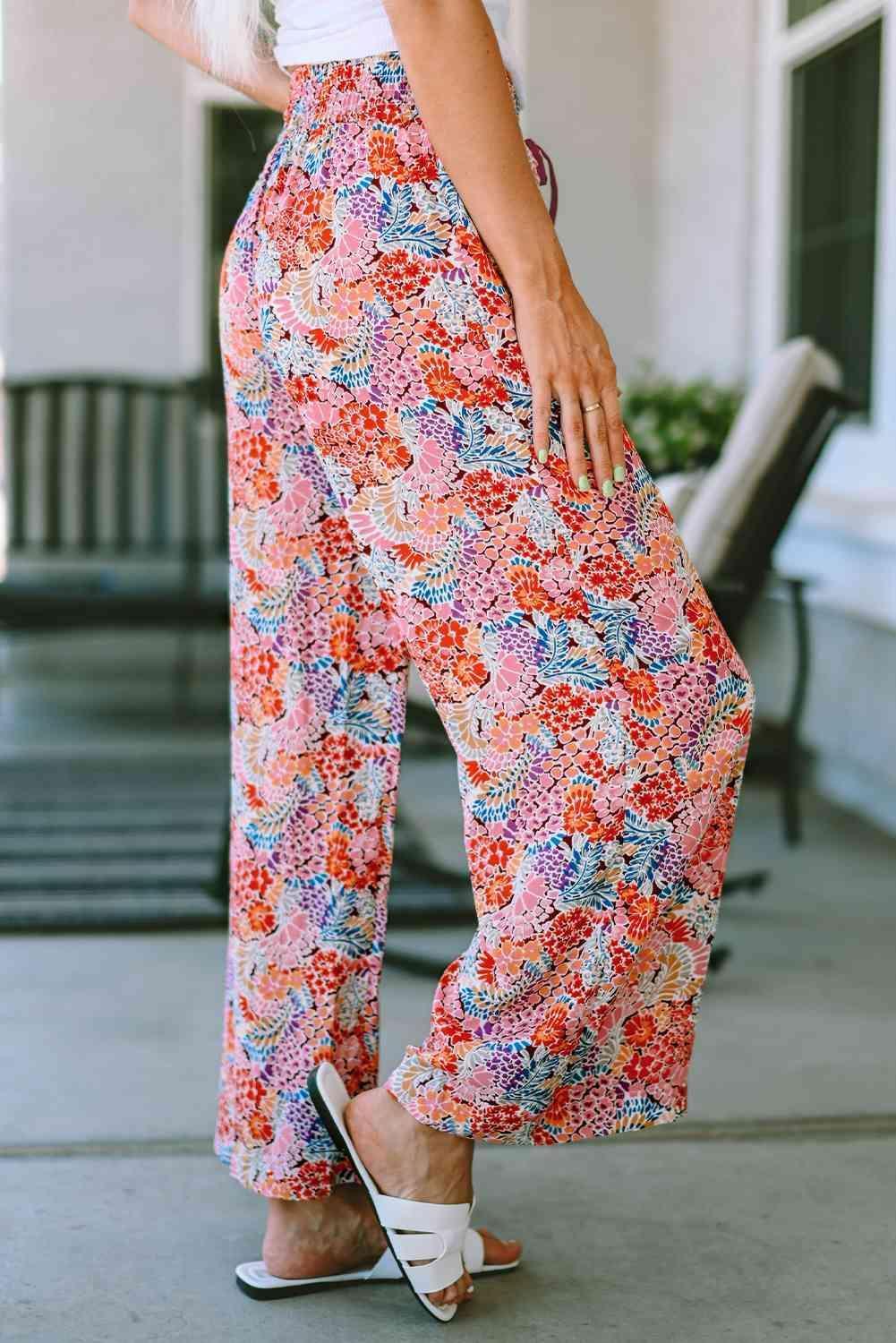 Laid-Back Look Tie Waist Straight Leg Pants - MXSTUDIO.COM