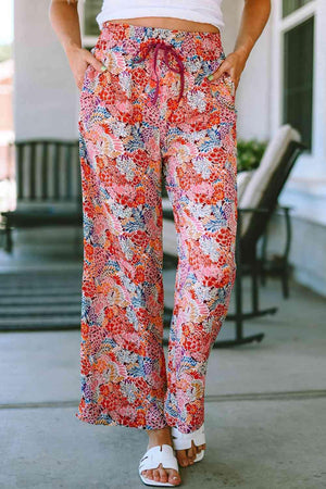 Laid-Back Look Tie Waist Straight Leg Pants - MXSTUDIO.COM