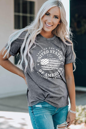 Land Of The Brave USA Flag Patriotic T Shirt - MXSTUDIO.COM