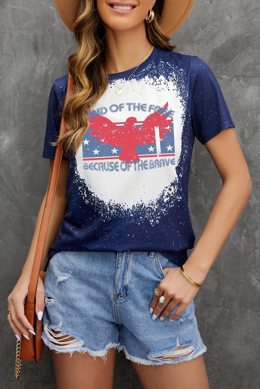 Land Of The Free Because Of The Brave T Shirt - MXSTUDIO.COM