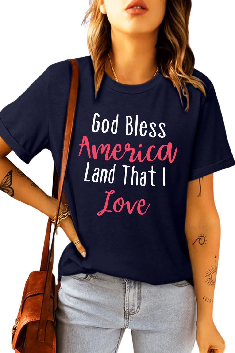 Land That I Love God Bless America T Shirt - MXSTUDIO.COM